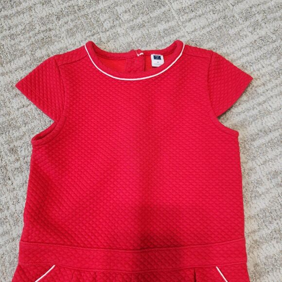 Janie and Jack girls short sleeve romper red size 5 - Picture 6 of 7